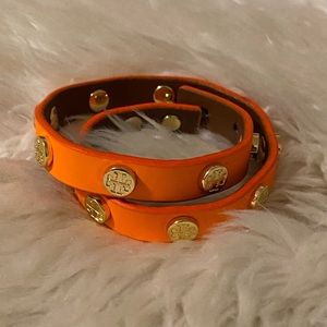 New Tory Burch Double Wrap Logo Bracelet